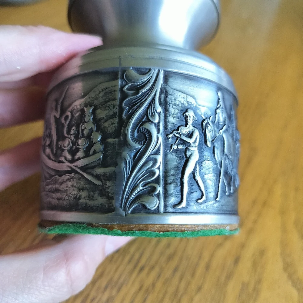 Vintage Astri Holthe Norwegian Pewter Candle Holder - 